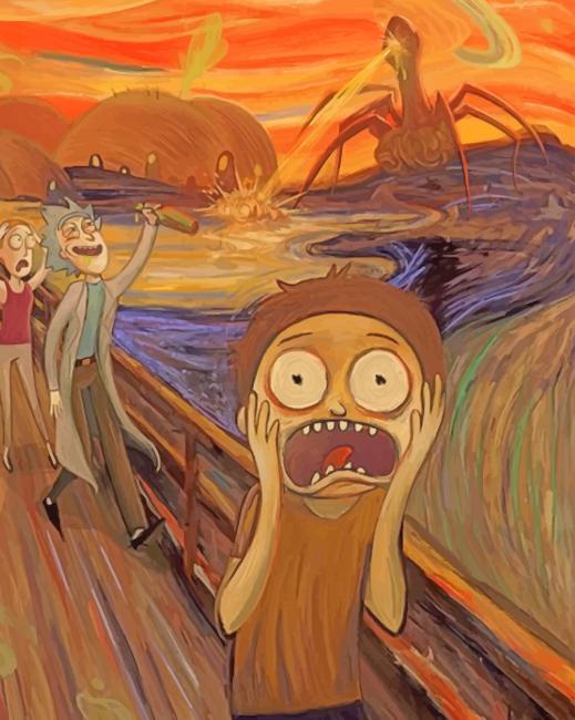 Rick And Morty Scream Animations Paint By Numbers Num Paint Kit
