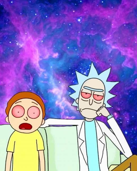 Rick And Morty Stoned Animations Paint By Numbers Numpaint Paint