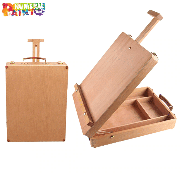 Wooden Desktop Easel & Storage Case NumPaint Paint by numbers