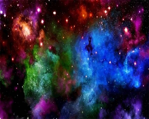 Beautiful Colorful Space paint by number