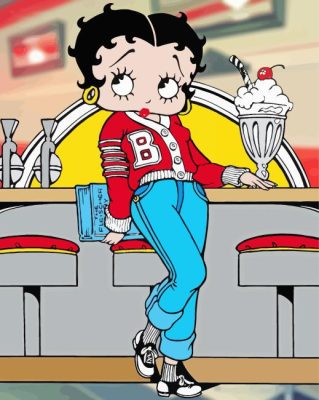 Betty Boop Cartoon Paint By Numbers