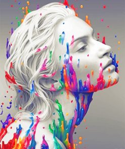 Color splash white woman adult paint by numbers