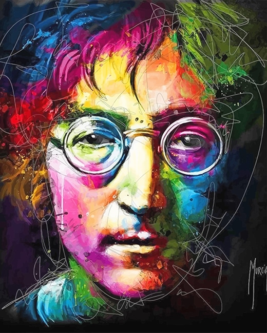 Colorful John Lennon - Paint By Number - Num Paint Kit