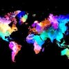 Colorful world map adult paint by numbers