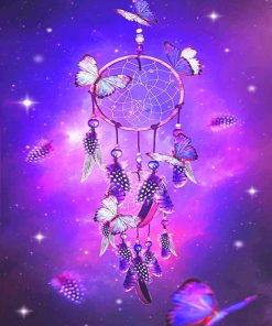 Dream Catcher with butterflies adult paint by numbers
