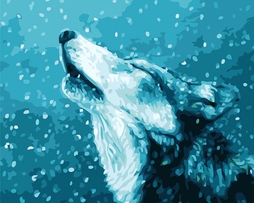 The Howl Of A Lone Wolf Paint by number