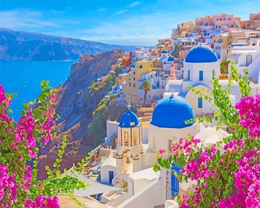 Thira Santorini Greece adult paint by numbers