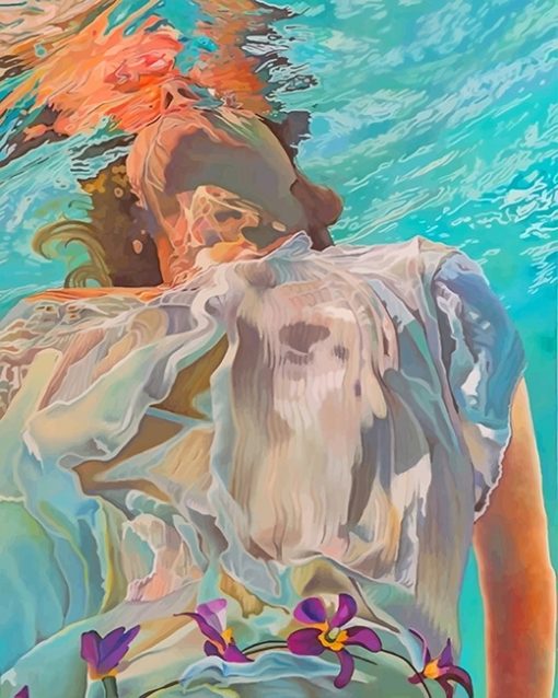 Woman in the water adult paint by numbers