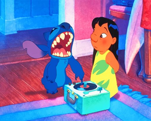 Cute Lilo And Stitch Paint by numbers