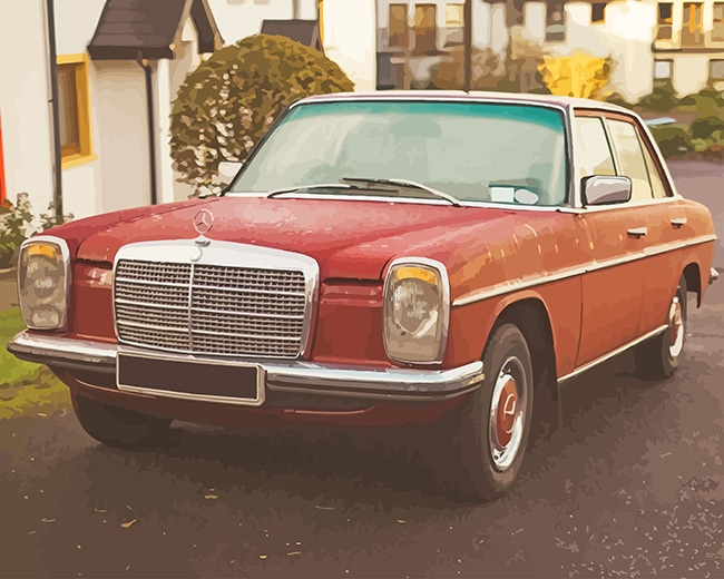 Mercedes Benz W114 paint by number NEW
