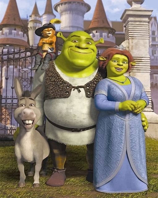 Shrek Family Paint by numbers