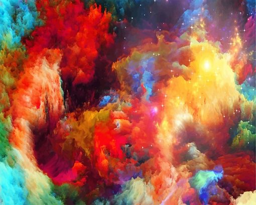 Space Amazing Nebula paint by number