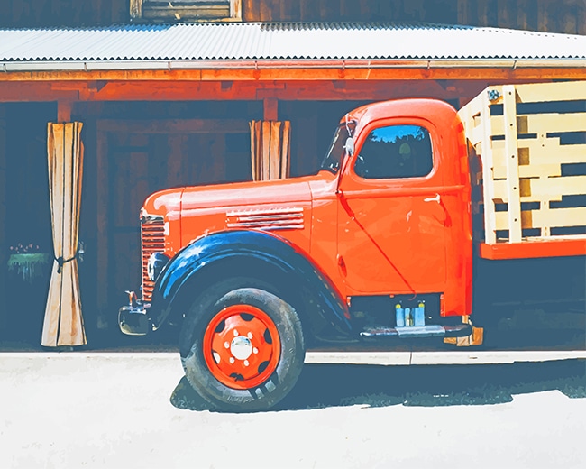 Vintage Truck Brands paint by number