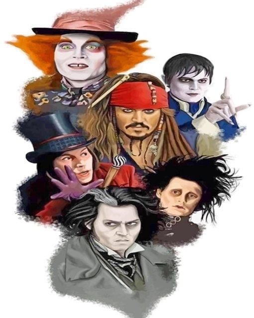 Johnny Depp Characters Paint by numbers