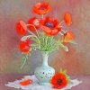Aesthetic Classy Vase With Orange Flowers adult paint by numbers