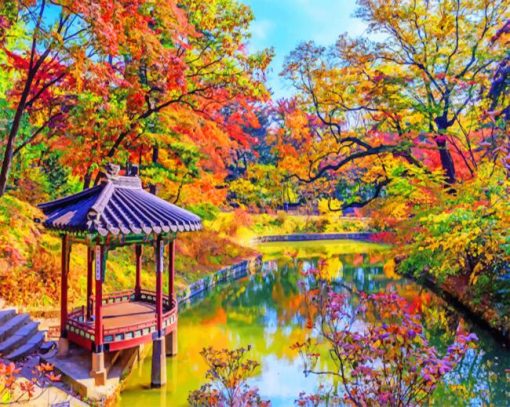 Autumn In Korea paint by number