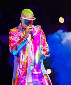 Bad Bunny Performing paint by number