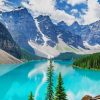 Snowy Banff National Park Canada paint by number