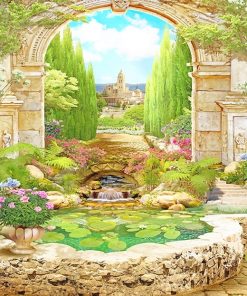 Beautiful Ancient Garden paint by number