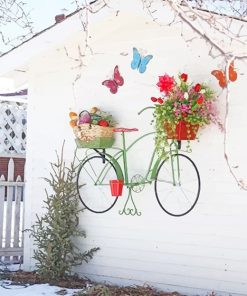 Bike Flower Butterflies Paint By Numbers