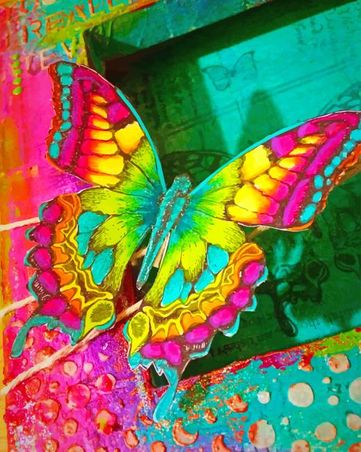 butterfly paint by number