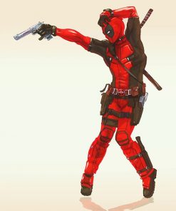 Deadpool spiderman pose adult paint by numbers