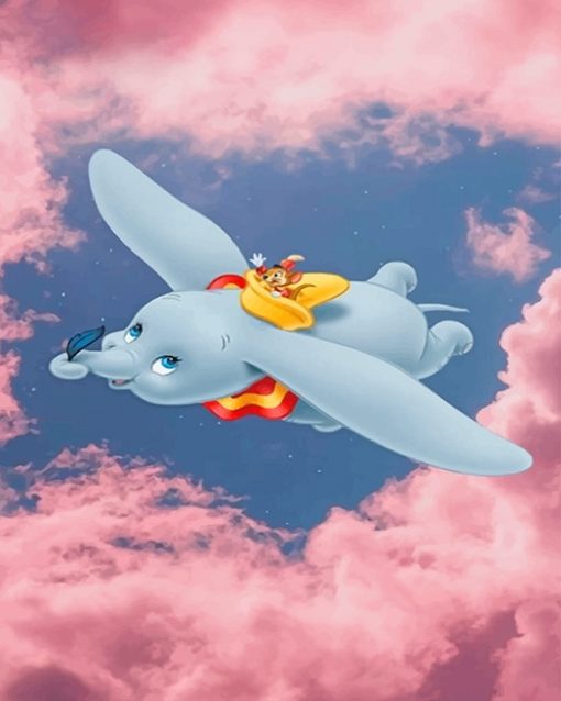Dumbo Cartoon adult paint by numbers