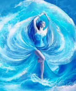 Fantasy Water Woman adult paint by numbers
