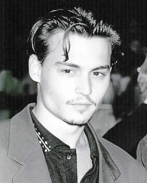 Handsome Young Johnny Depp - Actors Paint By Number - Num Paint Kit