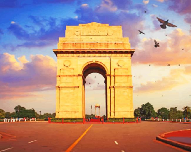 India Gate Delhi adult paint by numbers