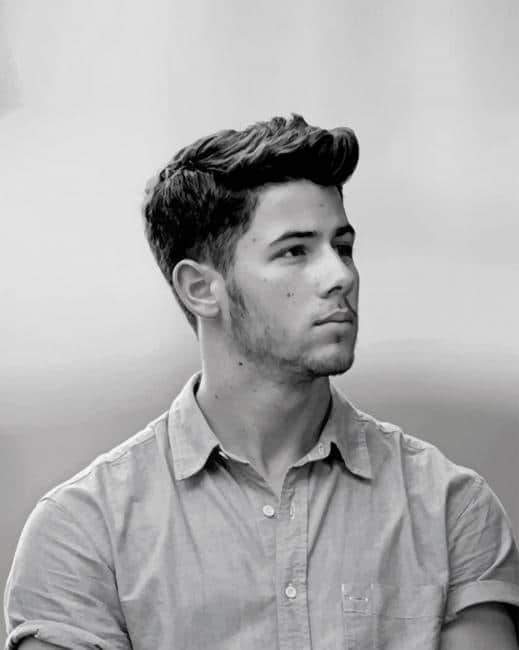 Nick Jonas Black And White adult paint by numbers