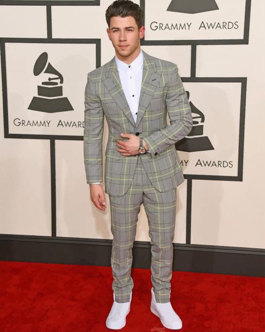 Nick Jonas Grammy Awards adult paint by numbers