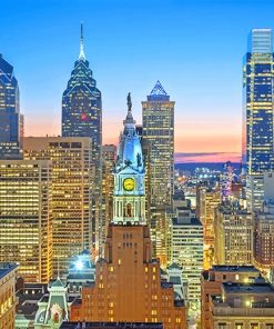 Philadelphia Skyline paint by number