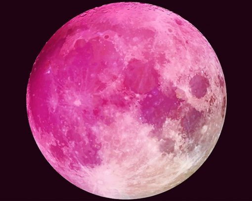 Pink Moon paint by number