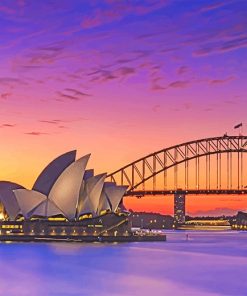 Sydney Opera House Sunset paint by number