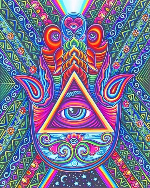 Third eye psychedelic art adult paint by numbers