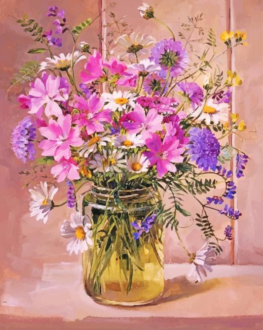 Aesthetic Flowers Paint By numbers