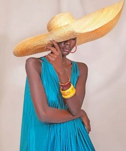African Glamour Hat Paint By Numbers