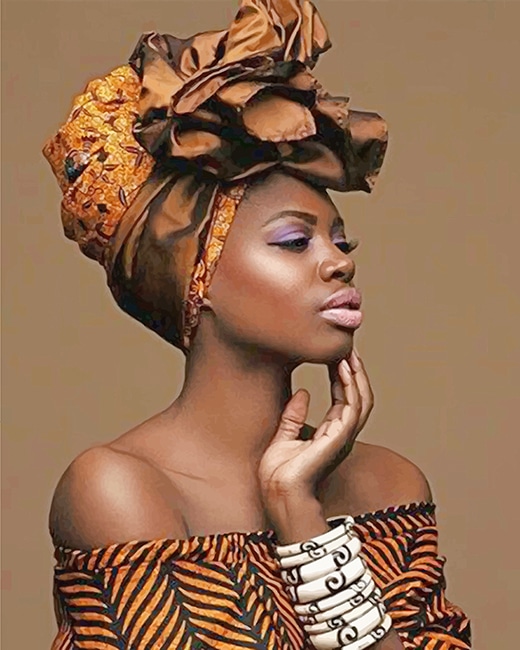 African Woman Beauty paint by number