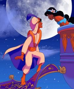 aladdin and jasmine adult paint by numbers