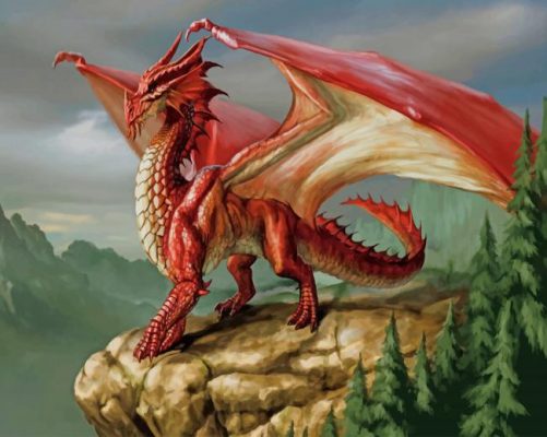 Red Dragon - Paint By Number - Num Paint Kit