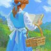 Belle Disney Princess Reading Book paint By Numbers