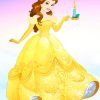 Belle Princess Yellow Dress paint by number