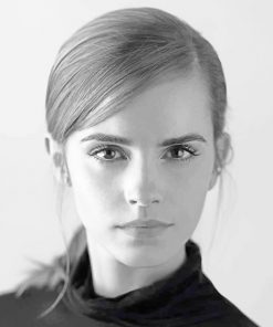 Black And White Classy Emma Watson Paint By Numbers
