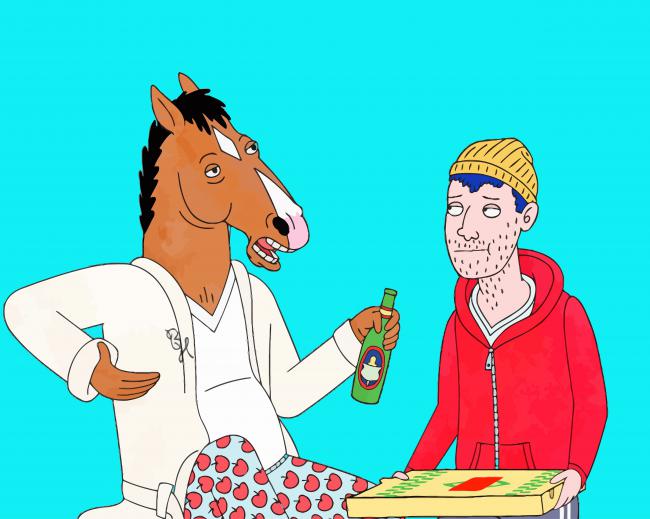 BoJack Horseman and Todd paint by number