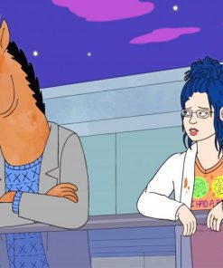 BoJack With His Friend Diane paint by number