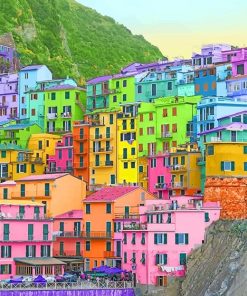 Cinque Terre National Park Italy paint by number