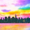 Colorful New York City paint by numbers