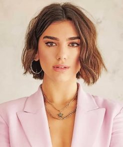 Dua Lipa With Short hair paint by numbers