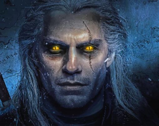 Geralt The Witcher Henry Cavill paint by number
